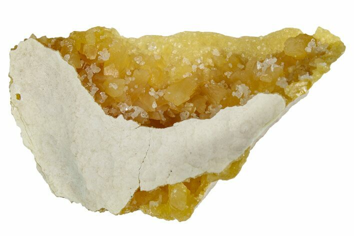 Fluorescent Yellow Calcite Crystal Cluster - South Dakota #323682